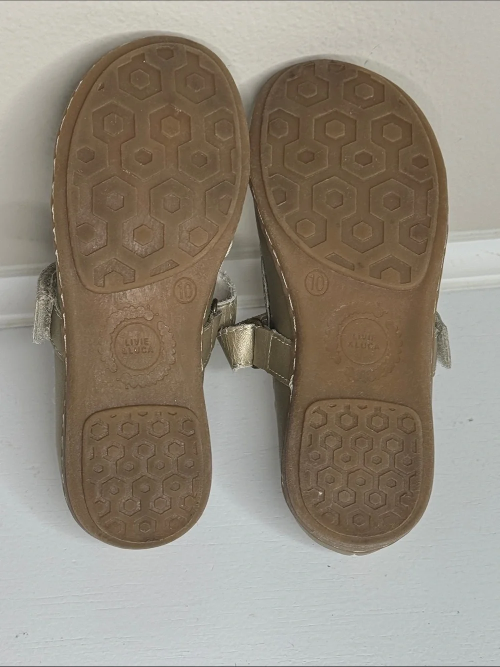 Livie & Luca Metallic Gold Girls' Mary Jane Shoes